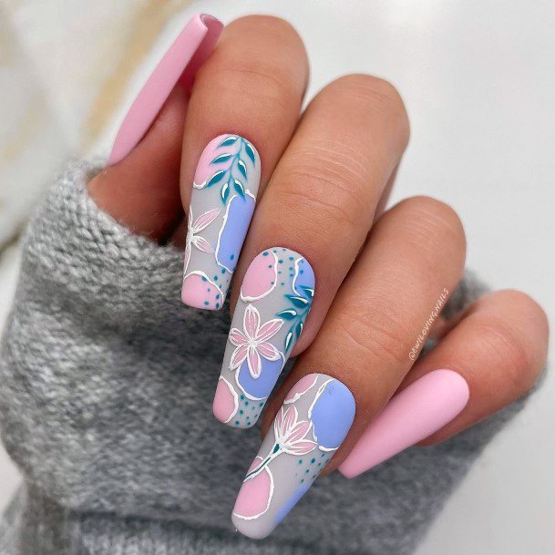 Ladies Pink Nail Design Inspiration