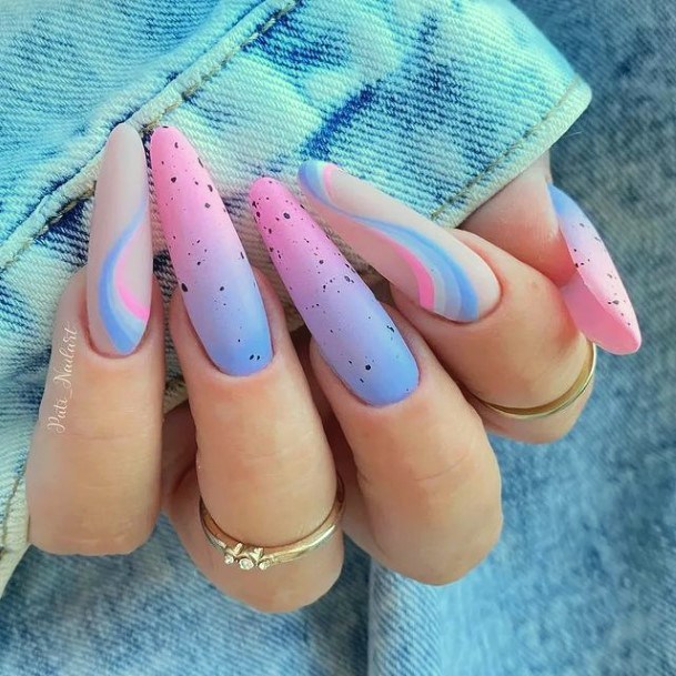 Ladies Pink Summer Nail Design Inspiration