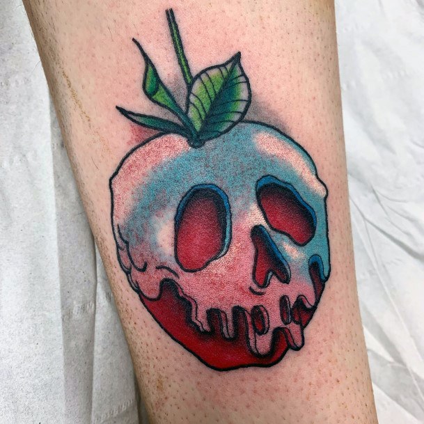 Ladies Poison Apple Tattoo Design Inspiration