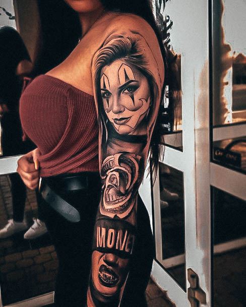 Ladies Portrait Tattoo Design Inspiration