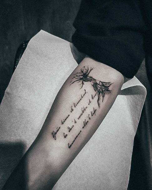 Ladies Quote Tattoo Design Inspiration