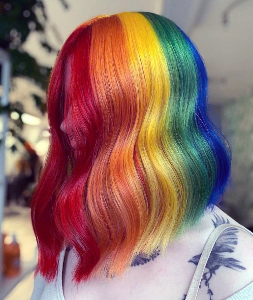 Ladies Rainbow Hairstyles Design Inspiration