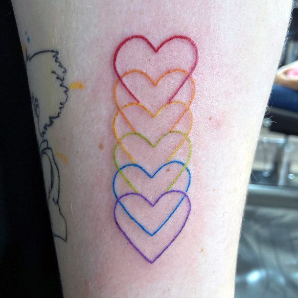 Ladies Rainbow Tattoo Design Inspiration