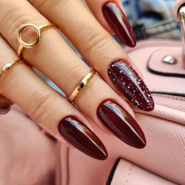 Ladies Red And Black Nail Design Inspiration