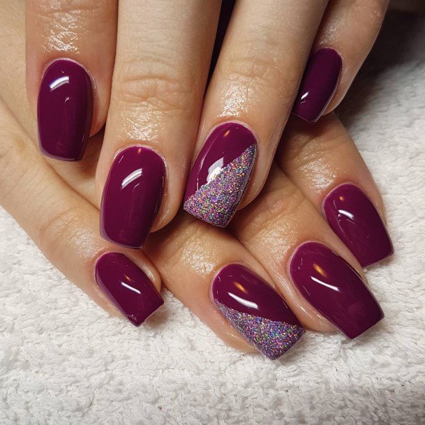 Top 100 Best Red And Purple Nails For Women - Manicure Ideas