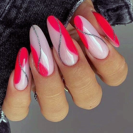 Ladies Red Summer Nail Design Inspiration