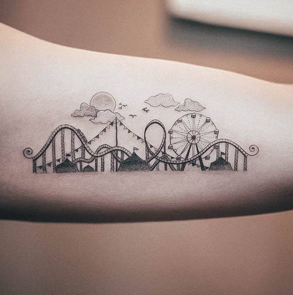 Ladies Rollercoaster Tattoo Design Inspiration