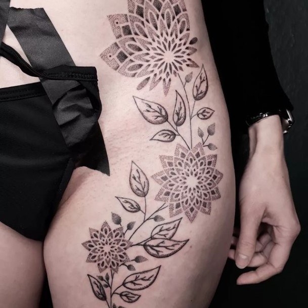 Ladies Side Tattoo Design Inspiration