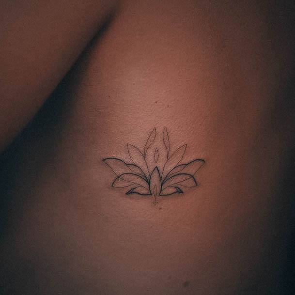 Ladies Small Flower Tattoo Design Inspiration