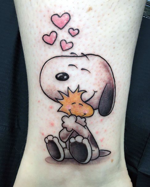 Ladies Snoopy Tattoo Design Inspiration