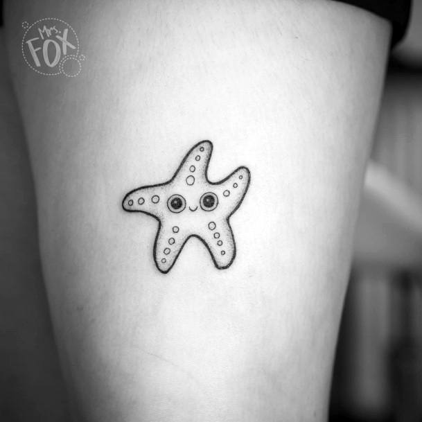Ladies Starfish Tattoo Design Inspiration