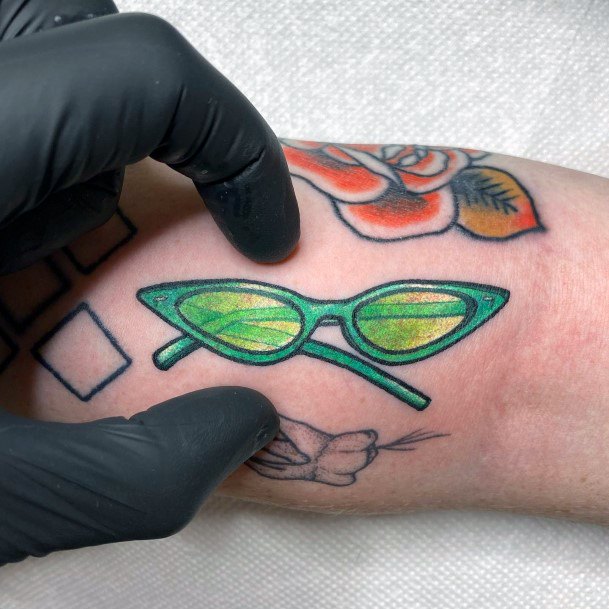Ladies Sunglasses Tattoo Design Inspiration
