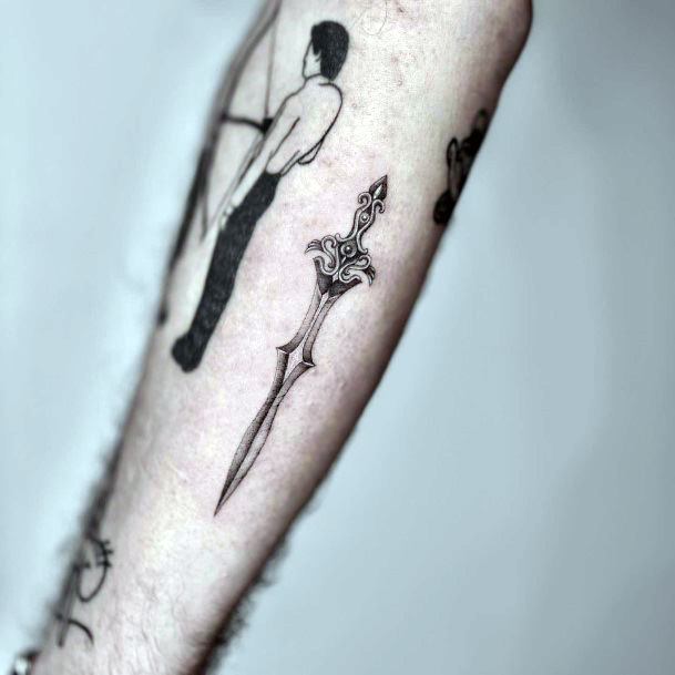 Ladies Sword Tattoo Design Inspiration