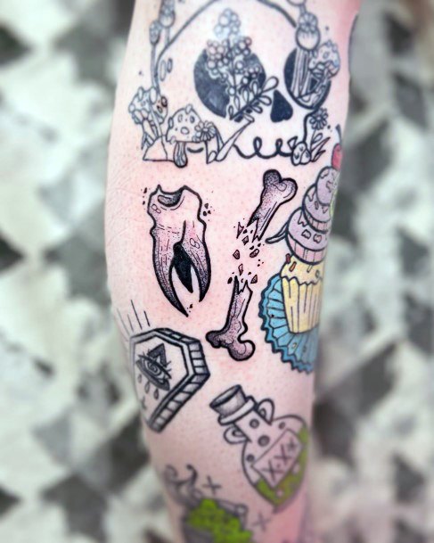 Ladies Tooth Tattoo Design Inspiration