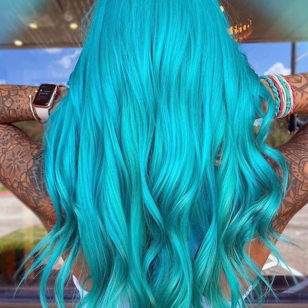 Ladies Turquoise Ombre Hairstyles Design Inspiration