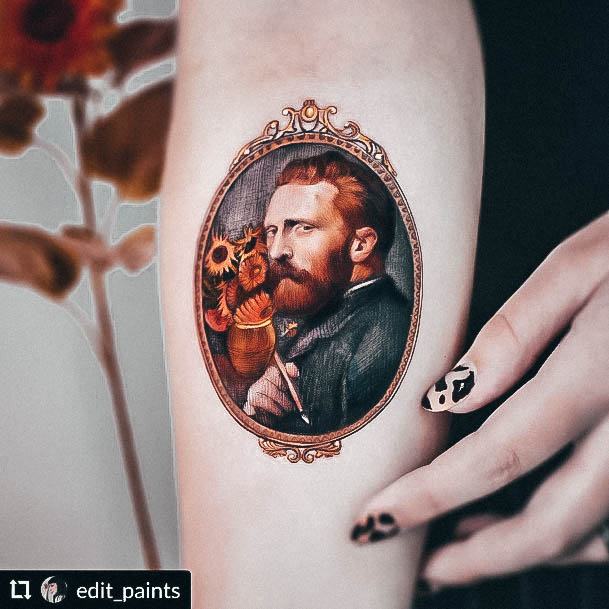 Ladies Van Gogh Tattoo Design Inspiration