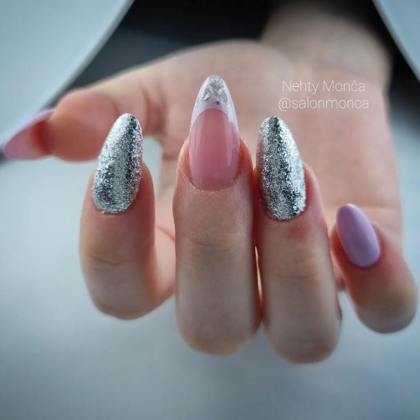 Ladies Violet Nail Design Inspiration