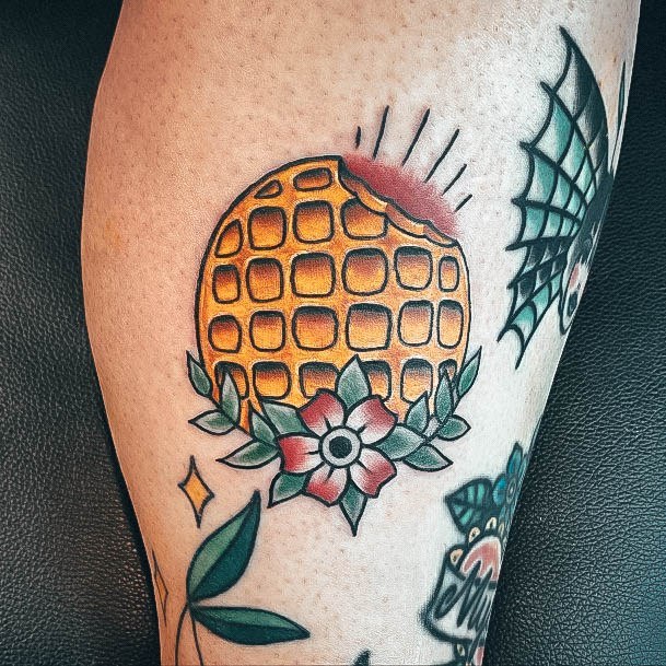 Ladies Waffle Tattoo Design Inspiration