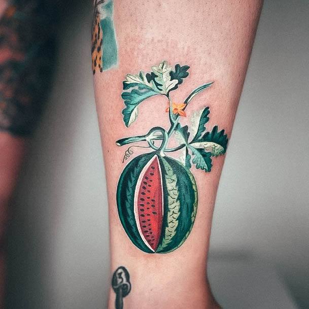 Ladies Watermelon Tattoo Design Inspiration