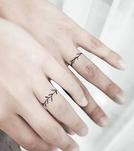 Ladies Wedding Ring Tattoo Design Inspiration