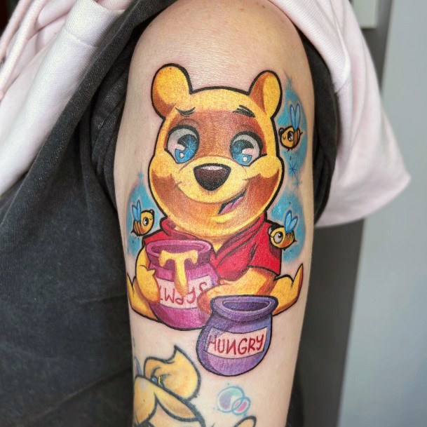 Ladies Winnie The Pooh Tattoo Design Inspiration