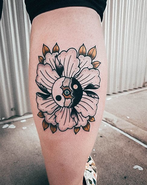 Ladies Yin Yang Tattoo Design Inspiration