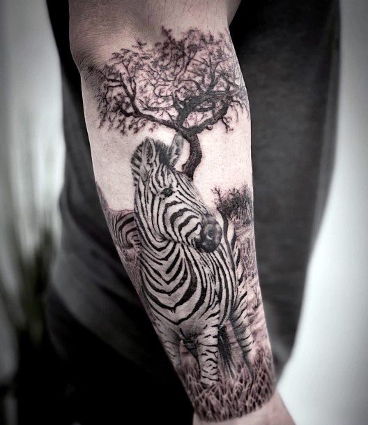 Ladies Zebra Tattoo Design Inspiration