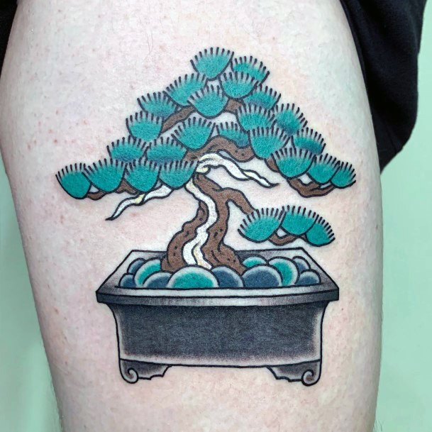 Lady With Elegant Bonsai Tattoo Body Art