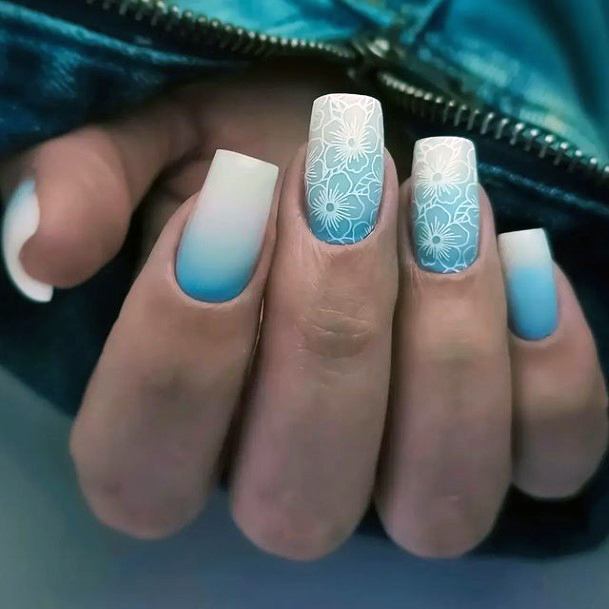 Lady With Elegant Bright Summer Nail Body Art