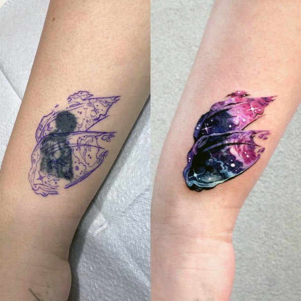 Lady With Elegant Cover Up Tattoo Body Art