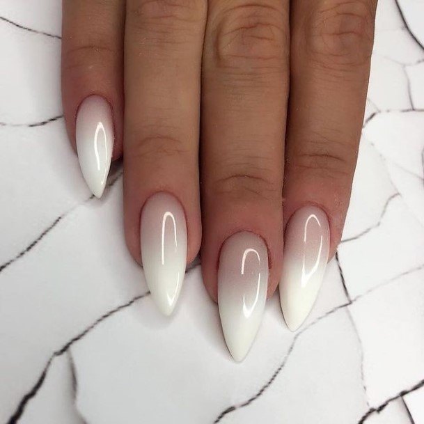 Lady With Elegant Cream Nail Body Art