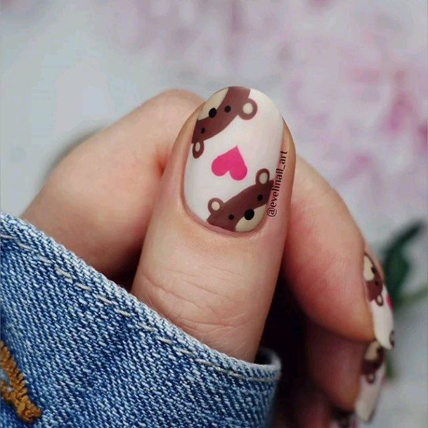 Lady With Elegant February Nail Body Art