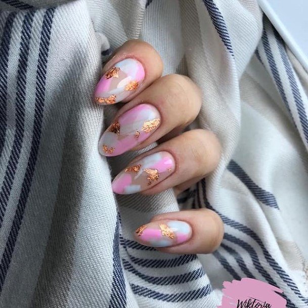 Lady With Elegant Festival Nail Body Art