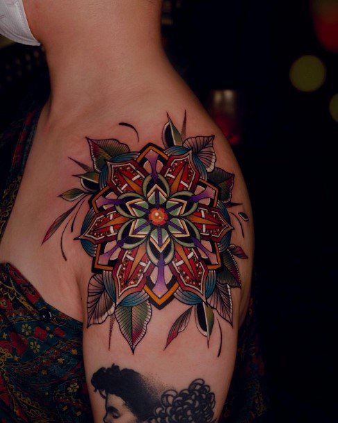 Lady With Elegant Incredible Tattoo Body Art