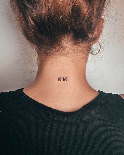 Lady With Elegant Initials Tattoo Body Art