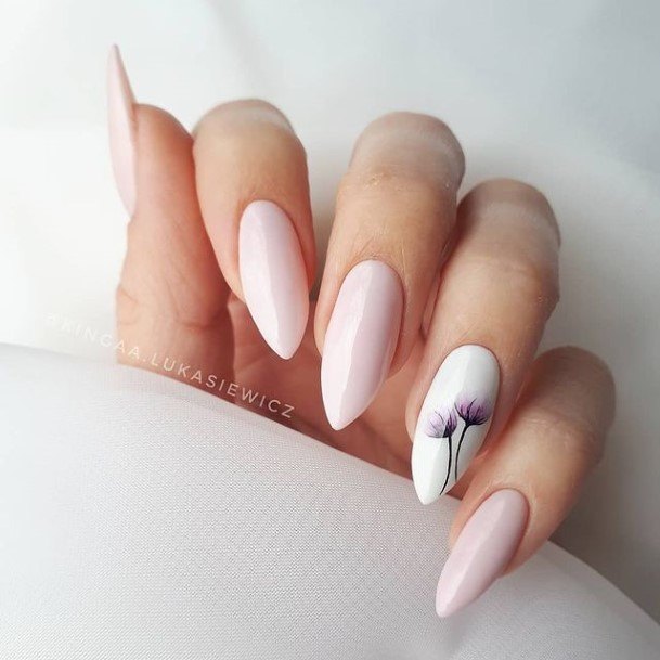 Lady With Elegant Light Nail Body Art