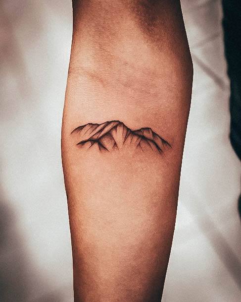 Lady With Elegant Mountain Tattoo Body Art