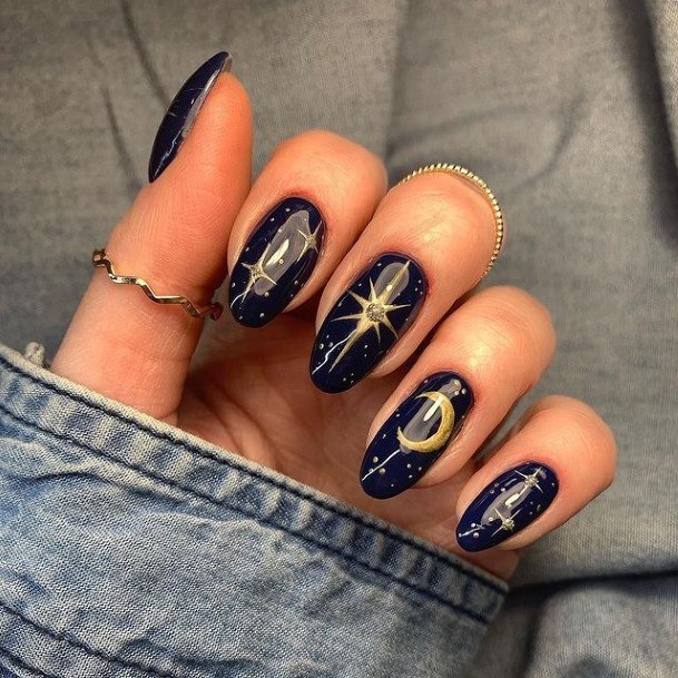 Lady With Elegant Spooky Nail Body Art