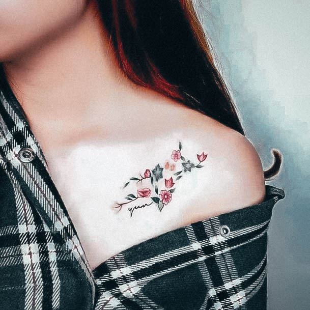 Lady With Elegant Virgo Tattoo Body Art