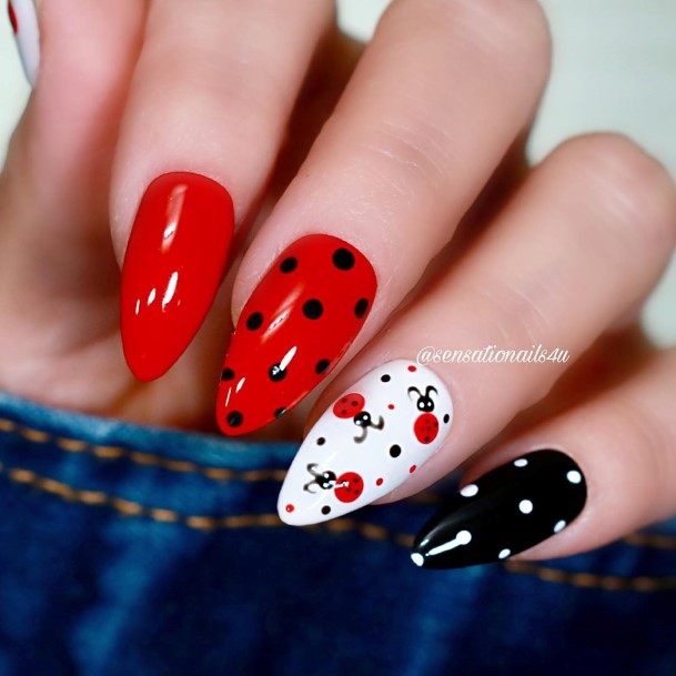 Ladybug Female Nail Designs