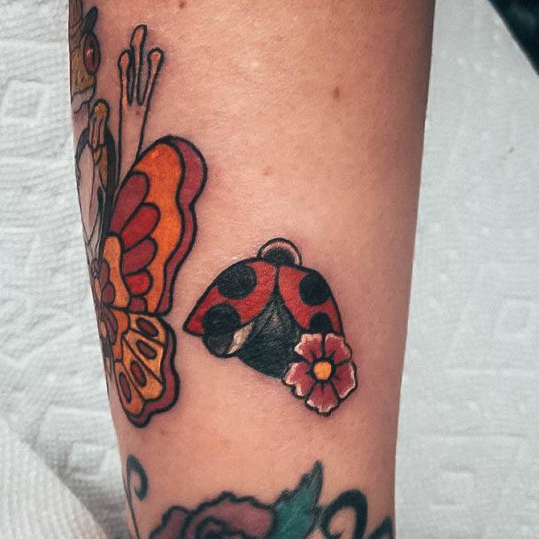 Ladybug Tattoo Designs For Girls