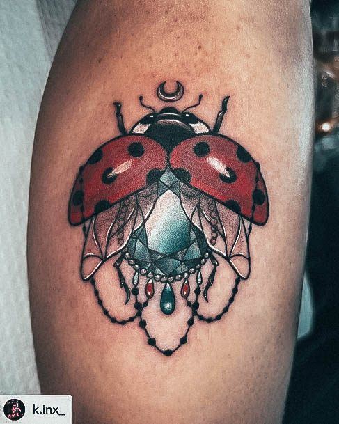 Ladybug Tattoo Ideas For Girls