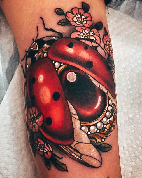 Ladybug Tattoo Womens Designs