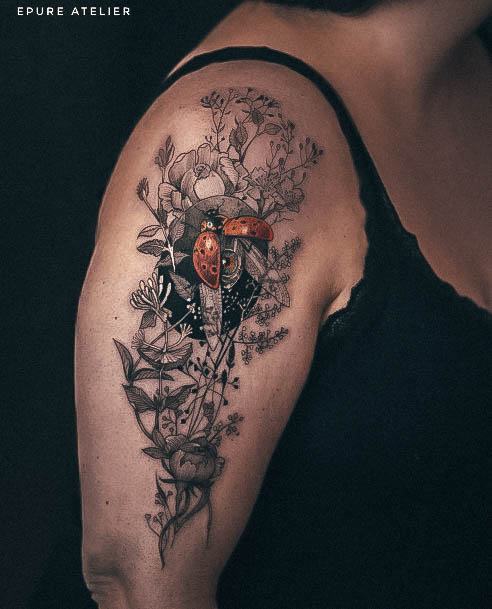 Ladybug Womens Tattoos Ideas