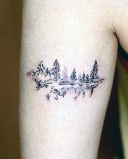 Lake Tattoo Design Ideas For Girls