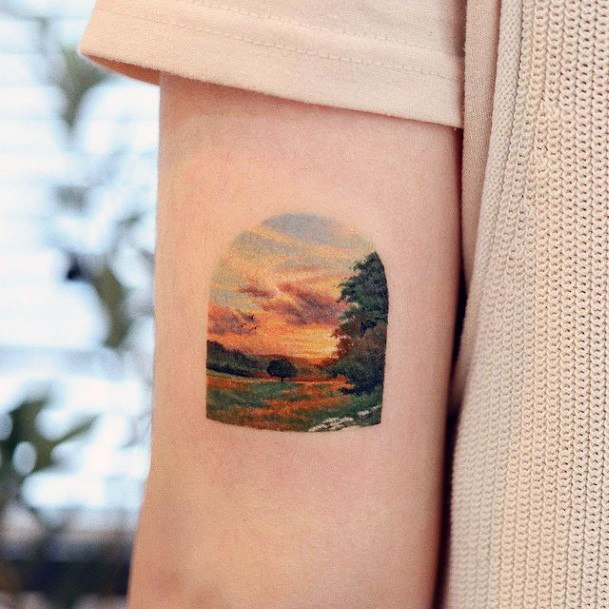 Landscape Girls Tattoo Ideas