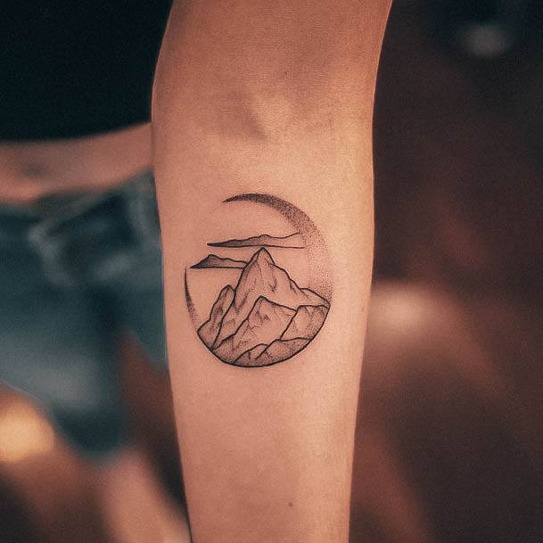 Landscape Mountain Girls Tattoo Ideas