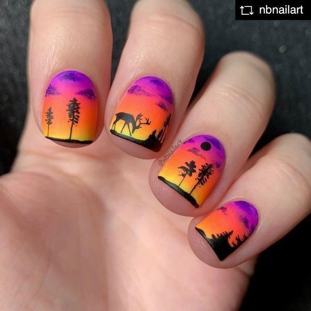 Landscape Nail For Ladies