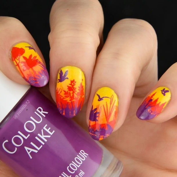 Landscape Nails For Girls