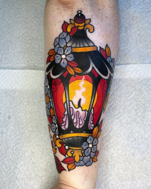 Lantern Tattoo Design Inspiration For Women